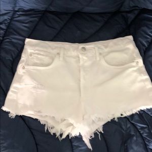 AGOLDE Parker Cut Off Shorts - White- size 29